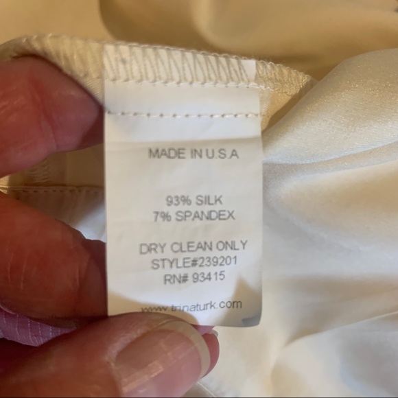 Trina Turk Silk & Spandex Tie Front Blouse - Picture 6 of 7